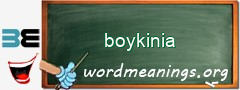 WordMeaning blackboard for boykinia